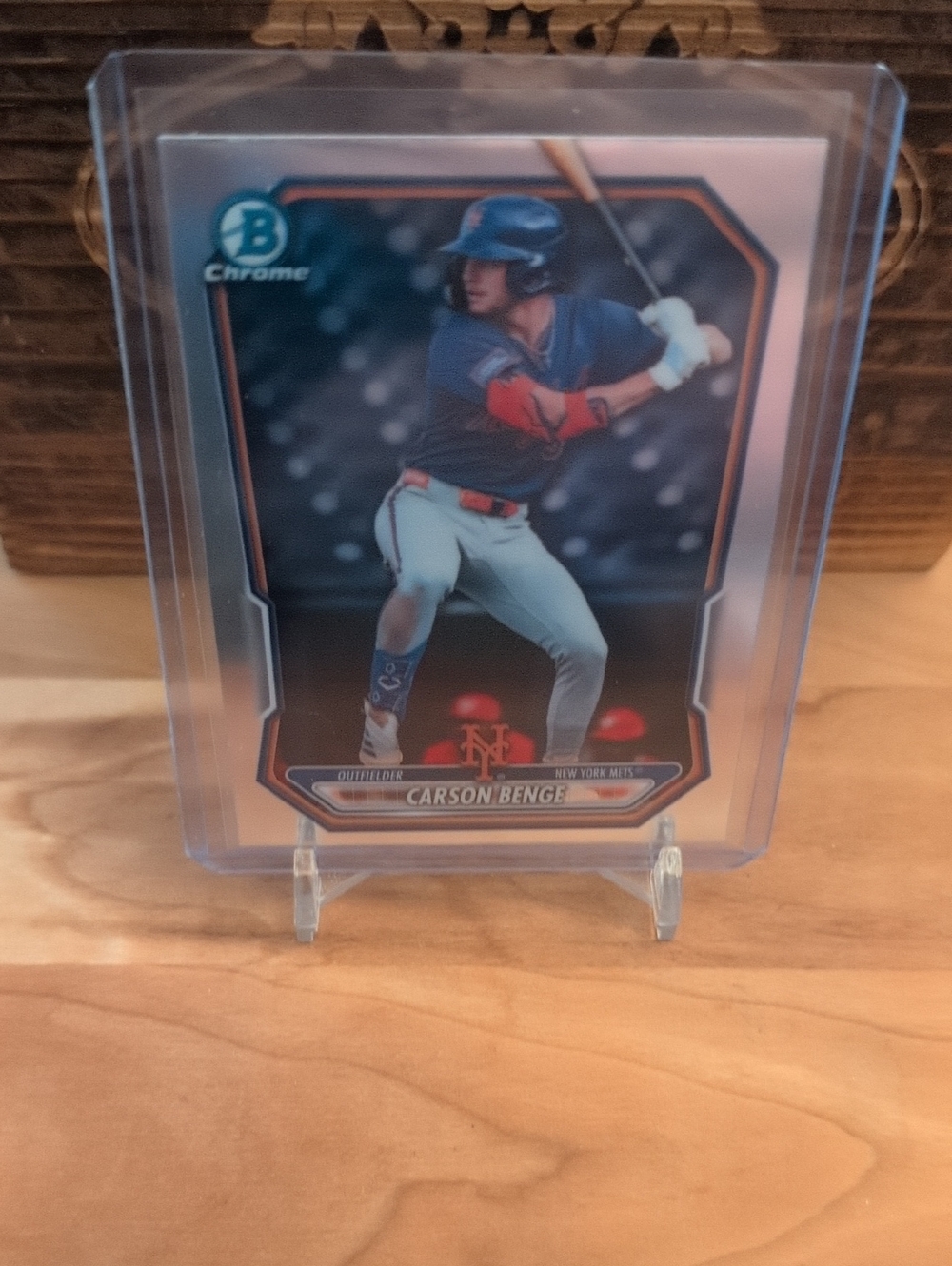 2026 Bowman Chrome Carson Benge Rookie Prospect Card Mets
